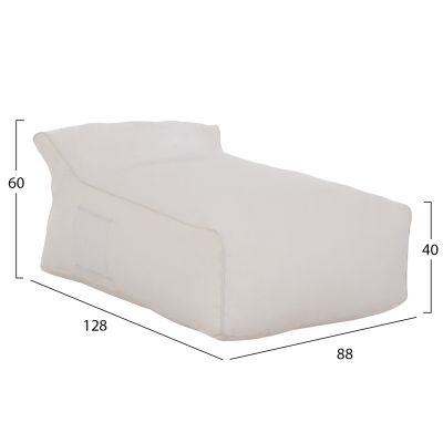 ΠΟΥΦ ZAFER HM5772.11 МЕ ТЕКСТИЛЕН 600gr/m2 2X1 ΛΕΥΚΟ 88x128x60Υec