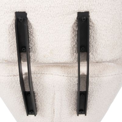 КРЕСЛО ВЪРТЯЩО СЕ BRYLL HM9597.06 ЕКРЮ БУКЛЕ-ЧЕРНА МЕТАЛНА ОСНОВА 86x90x97Hсм.