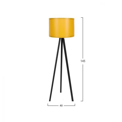 FLOOR LAMP IN BLACK AND YELLOW HM7272.12 Φ38x145cm