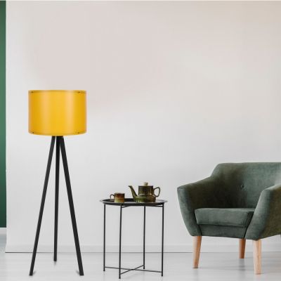 FLOOR LAMP IN BLACK AND YELLOW HM7272.12 Φ38x145cm