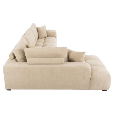 ЪГЛОВ ДИВАН (ЛЯВ) COVEN HM3266.01L ДАМАС ЕКРЮ 298x102-208x85Hcm.