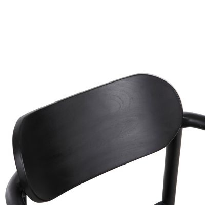 КРЕСЛО OSLO HM9636.12 ТИКОВО ДЪРВО И ВЪЖЕ В ЧЕРНО 55x54x80Hcm.