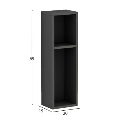 WALL BEDSIDE STAND BONEN HM9070.20 MELAMINE IN GREY 20x15x65Hcm.