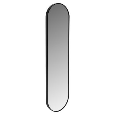 WALL MIRROR HM9581.01 TALL OVAL BLACK ALUMINUM FRAME 38,5x4x149Hcm.