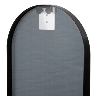 WALL MIRROR HM9581.01 TALL OVAL BLACK ALUMINUM FRAME 38,5x4x149Hcm.