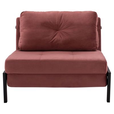 HM3078.12 ARMCHAIR/BED CONSTANCE, DUSTY PINK VELVET 95x92x66Y cm.