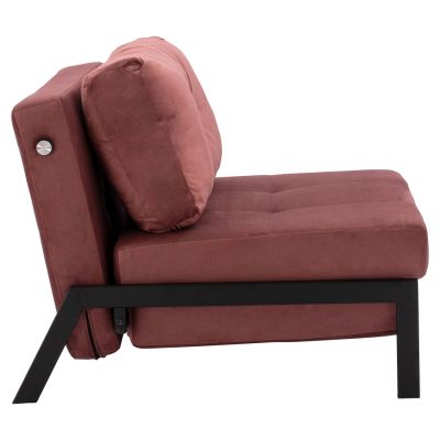 HM3078.12 ARMCHAIR/BED CONSTANCE, DUSTY PINK VELVET 95x92x66Y cm.