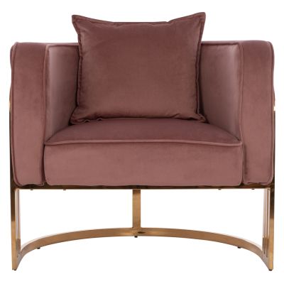 TIANA ARMCHAIR WITH GOLD METAL FRAME AND LOW BACK HM8738.02