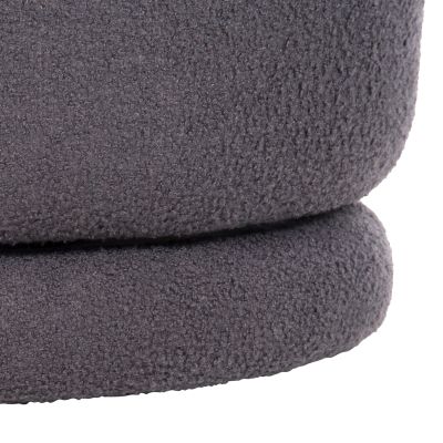 ТАБУРЕТКА С ВЪРТЯЩА СЕ ОБЛЕГАЛКА KRIVIO HM9775.01 СИВ ПЛАТ ТЕДИ 52x53x60Hсм.