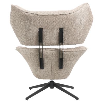 ВЪРТЯЩ се ФОТОЙЛ BRYLL HM9597.08 БЕЖОВ БУКЛЕ-ЧЕРНА МЕТАЛНА ОСНОВА 86x90x97Hcm.