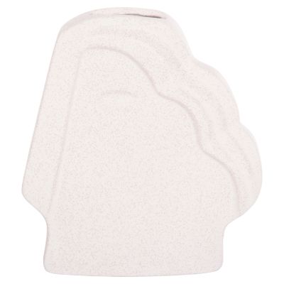 CERAMIC TABLE DECOR HUMANS HM4585 OFF WHITE WITH CRYSTALLISATION 22x5x24.5Hcm.