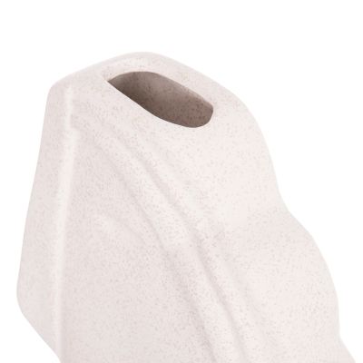 CERAMIC TABLE DECOR HUMANS HM4585 OFF WHITE WITH CRYSTALLISATION 22x5x24.5Hcm.