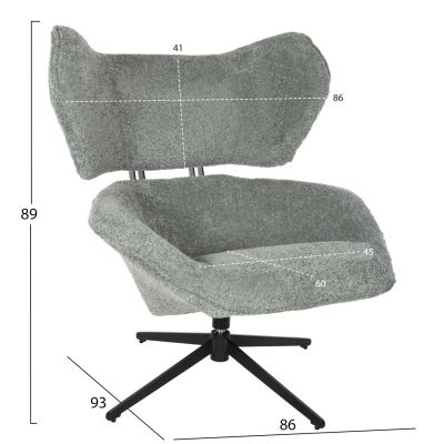 ВЪРТЯЩ се ФОТОЙЛ BRYLL HM9597.05 ШАМ ФЪСТЪК ЗЕЛЕН БУКЛЕ-ЧЕРНА МЕТАЛНА ОСНОВА 86x90x97Hcm.