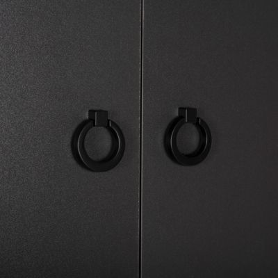 WASHING MACHINE FURNITURE TERRY HM9122.13 WITH CABINET AND SHELVES MELAMINE GREY 64Χ29Χ181Hcm.