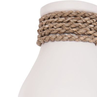 TABLE DECORATIVE VASE CAMMER HM4687.02M TERRACOTA IN WHITE--Φ13x34Hcm.