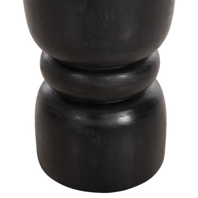КРЪГЛА ТАБУРЕТКА BELLO HM9900.02 СУАР МАСИВ В ЧЕРЕН ЦВЯТ Φ28x45H см.
