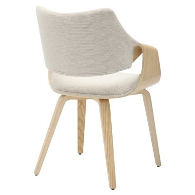 DINING CHAIR NETTO HM9976.01 PLYWOOD FRAME IN OAK-BEIGE FABRIC 55x56x83,5Hcm.