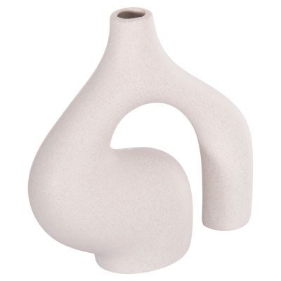 CERAMIC TABLE DECOR ISIL HM4597.01 OFF WHITE WITH CRYSTALLIZATION 29x11x29Hcm.