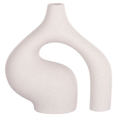 CERAMIC TABLE DECOR ISIL HM4597.01 OFF WHITE WITH CRYSTALLIZATION 29x11x29Hcm.