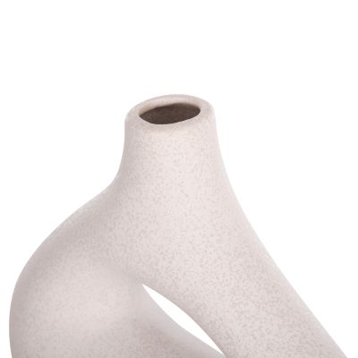 CERAMIC TABLE DECOR ISIL HM4597.01 OFF WHITE WITH CRYSTALLIZATION 29x11x29Hcm.