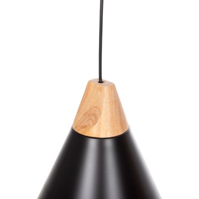 CEILING PENDANT LAMP HM4143 BLACK METAL CAP Φ25x125Hcm.