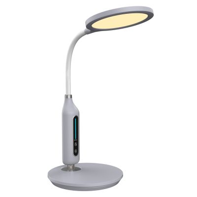 TABLE LAMP LED BLAIN HM4460.07 GREY ABS-WHITE SILICONE Φ18.5x40.7H cm.
