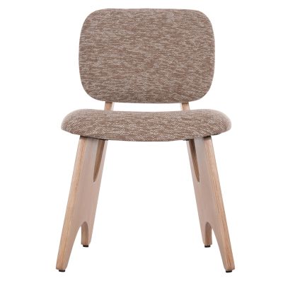 DINING CHAIR BELLISI HM18248.01 BROWN FABRIC-PLYWOOD IN OAK COLOR 53x56x78Hcm.