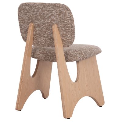 DINING CHAIR BELLISI HM18248.01 BROWN FABRIC-PLYWOOD IN OAK COLOR 53x56x78Hcm.