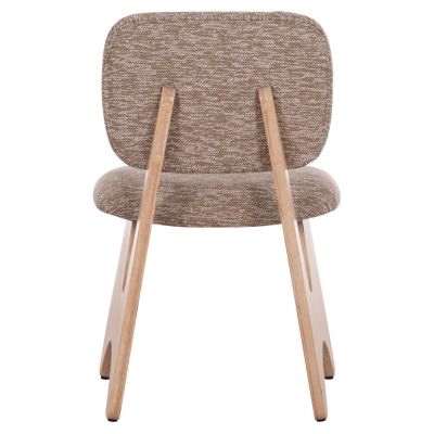 DINING CHAIR BELLISI HM18248.01 BROWN FABRIC-PLYWOOD IN OAK COLOR 53x56x78Hcm.