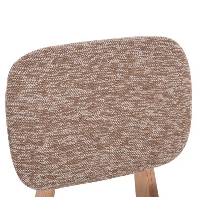 DINING CHAIR BELLISI HM18248.01 BROWN FABRIC-PLYWOOD IN OAK COLOR 53x56x78Hcm.