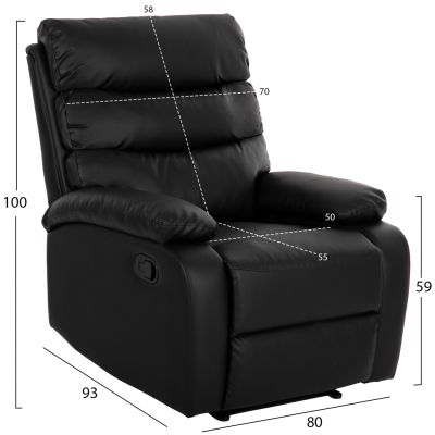 МАСАЖНО КРЕСЛО YASUMU HM9784.11 ЧЕРНО PU 80x93x100Hcm.