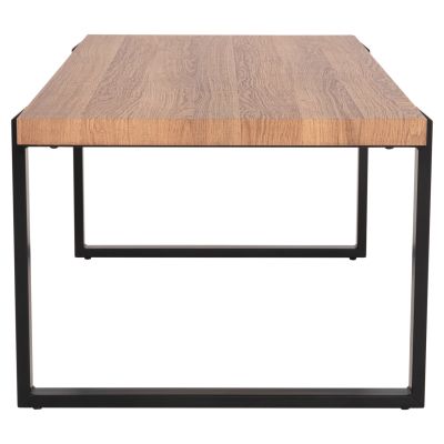 COFFEE TABLE SHABEN HM9585.04 MDF IN WALNUT TABLETOP-BLACK METAL BASE 120x56X45Hcm.