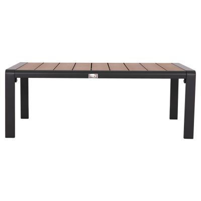 SUNLOUNGER SIDE TABLE BENTRY HM6276.03 ALUMINUM IN DARK GREY--POLYWOOD 100x56x35Hcm.
