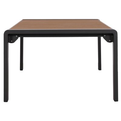 SUNLOUNGER SIDE TABLE BENTRY HM6276.03 ALUMINUM IN DARK GREY--POLYWOOD 100x56x35Hcm.