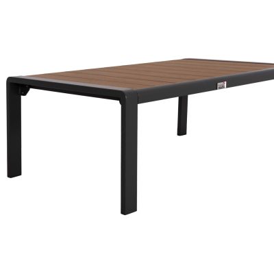 SUNLOUNGER SIDE TABLE BENTRY HM6276.03 ALUMINUM IN DARK GREY--POLYWOOD 100x56x35Hcm.