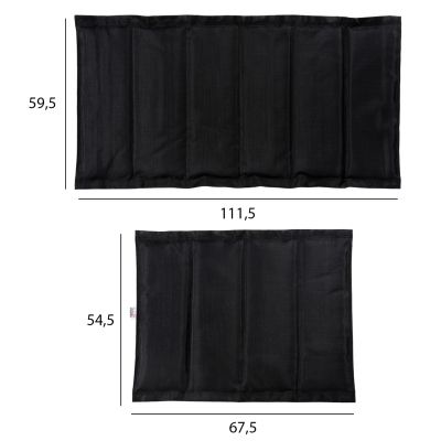 REPLACEMENT TEXTILENE FABRIC HM6064.01 FOR SUNBEDS AIGAIO IN BLACK COLOR