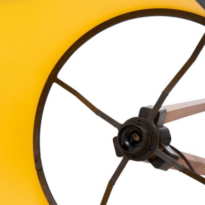 FLOOR LAMP IN ECRU AND YELLOW HM7272.15 Φ38x145cm.