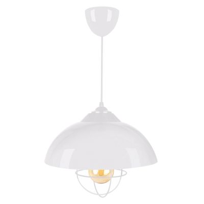 PENDANT CEILING LAMP HM7621.02 WHITE CAP, WHITE BULB GRID