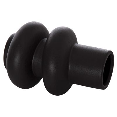 CERAMIC TABLE DECOR ROOK HM4627.02 MATTE BLACK Φ16x25,5Hcm.