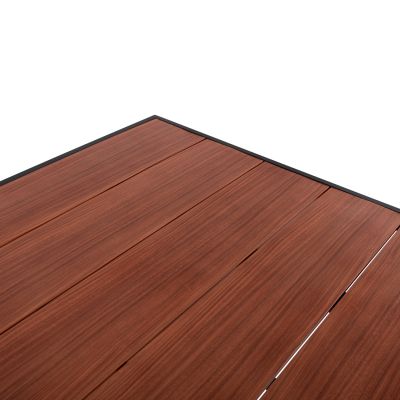 ВЪНШНА АЛУМИНИЕВА МАСА GOBAR HM6060.03 АНТРАЦИТ С ДЪРВОВИДЕН ПЛОТ 240Χ105Χ75Hcm.