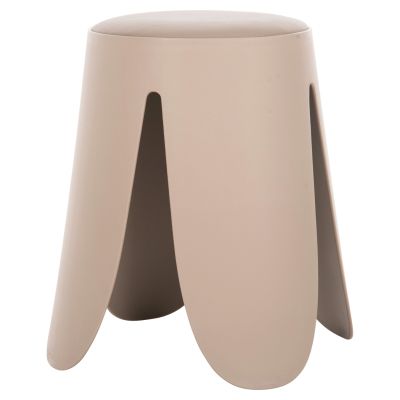 ТАБУРЕТКА DENTY HM9619.04 ПОЛИПРОПИЛЕН В КАПУЧИНО-PU СЕДАЛКА В КАПУЧИНО Φ30x47.5Hcm.