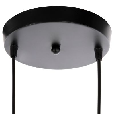 CEILING PENDANT LAMP HM4035 2 CUBES BLACK METAL Φ18x130Hcm.