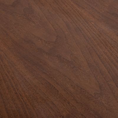 DINING TABLE ROUND MDF TOP WITH WALNUT WOOD VENEER RUSTIC STYLE Φ120x75Υεκ.HM9307.02