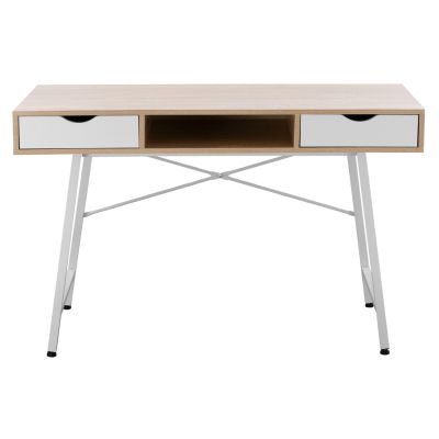 HM2128.01 бюро, сонома-бяло, 120x48x76,5