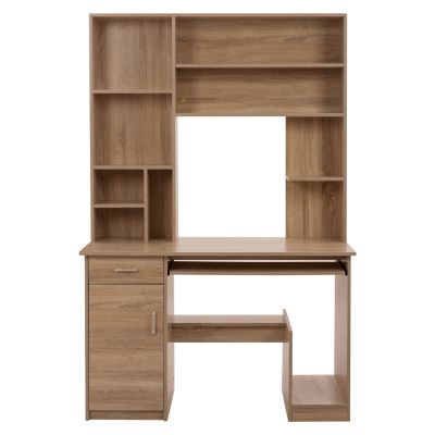 HM2032.02 бюро STATUS с библиотека-рафтове, SONOMA, 120x55x182