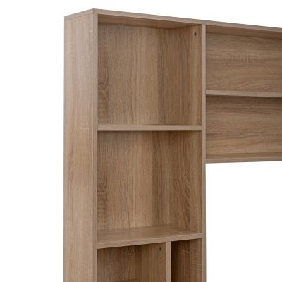 HM2032.02 бюро STATUS с библиотека-рафтове, SONOMA, 120x55x182