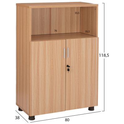 OFFICE CABINET BEECH HM2058.11 80x38x118,5