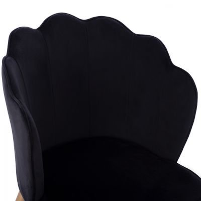 СТОЛ HM8737.04 КАДИФЕ ЧЕРНО С МЕТАЛНА ЗЛАТНА КОНСТРУКЦИЯ 48x48x85 см.