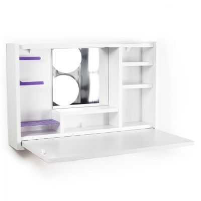 ΝΤΟΥΛΑΠΙ ΜΠΑΝΙΟΥ ΜΕ ΚΑΘΡΕΠΤΗ CHAMELI HM9198 ΜΕΛΑΜΙΝΗ ΛΕΥΚΟ 76x46x48Y ек.