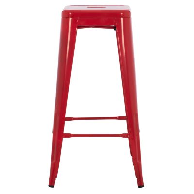 ΣΚΑΜΠΟ BAR ΜΕΤΑΛΛΙΚΟ MELITA ΣΕ ΚΟΚΚΙΝΟ HM8642.04 43x43x78 ек.